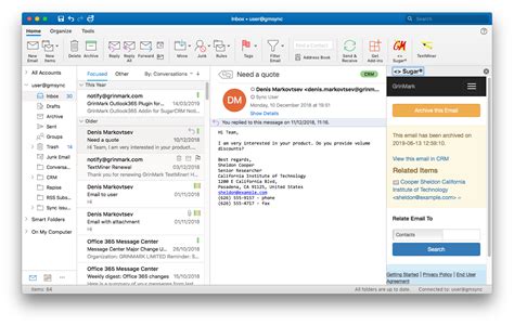 archive email outlook 2016 mac